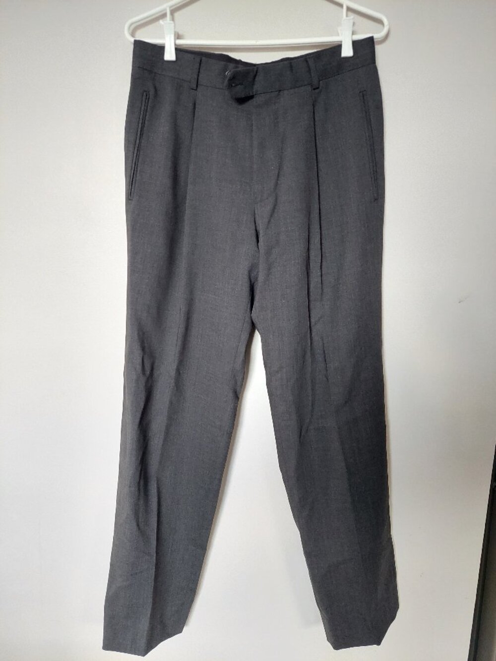 Hugo Boss Men's Size 46 Dress Pants Wool Grey